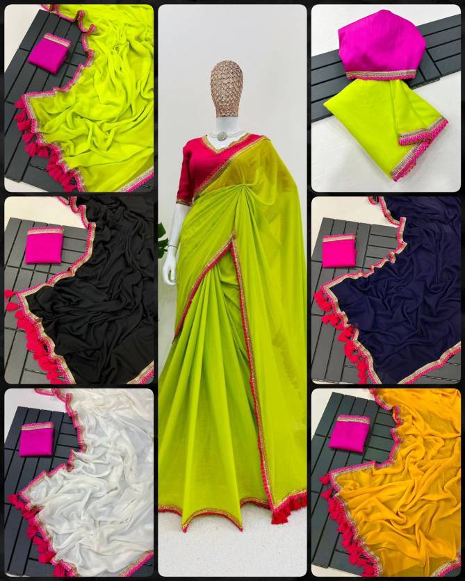 Zumkha By Aab Palin designer Soft Georgette Saree Suppliers In India
